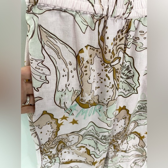 Las Surenas Amor Collection Linen Blend Pants Coastal 18 - Picture 3 of 8